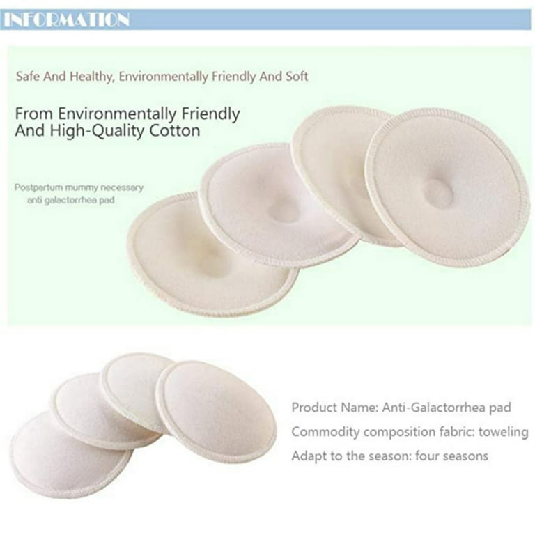 Nursing Breast Pads - 6 Washable Pads - Breastfeeding Nipple Pad for  Maternity - Reusable Nipplecovers for Breast Feeding 
