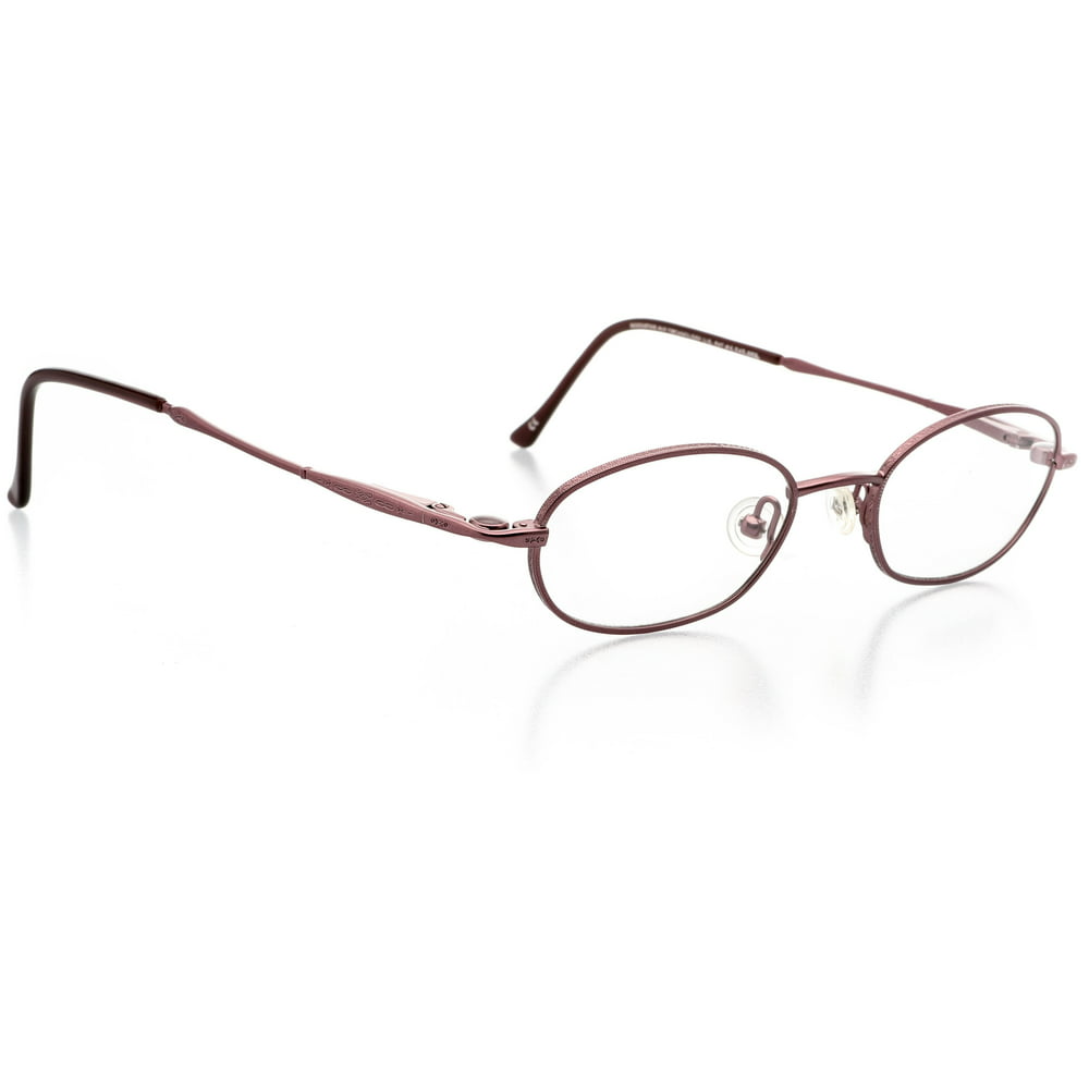 Optical Eyewear Oval Shape Metal Full Rim Frame Prescription Eyeglasses Rx Plum Walmart