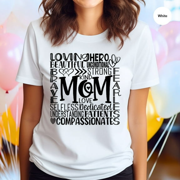 Mom T-Shirt, Mom Word Graphic Tees, Mother's Day Gift, Gift for Mothers, SL0151