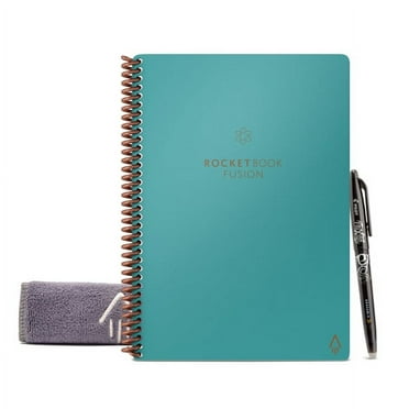 Rocketbook Fusion Smart Reusable Notebook Planner, 6" x 8-4/5", Teal