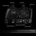 thumbnail image 6 of NUVISION for 03-24 Chevy Express GMC Savana Smoked Lens Headlights Bumper Lamp Assembly, 6 of 9