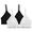White & Black, variant on Originals Women's Stretch Triangle Bra, 2-Pack