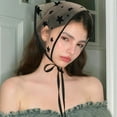 thumbnail image 4 of Y2K Style  Headband Hollow Floral Neckerchief Women Lace Triangle Scarf Head Wrap Scarves Hair Band Bandana Turban 5, 4 of 8