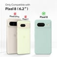 thumbnail image 5 of KOMI for Google Pixel 8 Case, Liquid Silicone Case with 2X Screen Protectors, Full Body Protective Cover, Shockproof, Slim Phone Case, Anti-Scratch Soft Microfiber Lining 6.2", Mint Green, 5 of 5