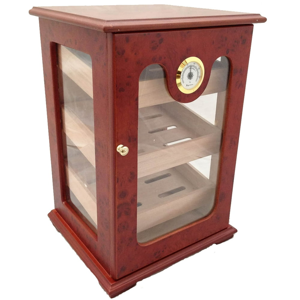 Tabletop Luxury Display Humidor 150 Cigars Storage Humidifier