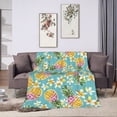 thumbnail image 7 of KLL Fleece Blanket Plush Throw Blanket Cute Pineapples ,Soft Fuzzy Cozy Flannel Blanket for Couch Sofa Bed.(50"x40" ), 7 of 7