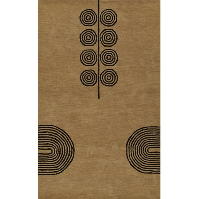 Momeni SIMBASIM-6BGE3656 3 ft. 6 in. x 5 ft. 6 in. Simba Hand Tufted Contemporary Rectangle Area Rug, Beige