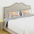 thumbnail image 3 of Yayeee Pillowcase King Size Set of 2 Satin Wrinkle Resistant Pillow Case, Pink Floral, 3 of 7