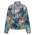 thumbnail image 5 of Jackets for Women Winter Coat Jackets Flannel Stand Collar Jacket(Colorful Floral Pattern,Size:S-4XL), 5 of 7