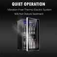 thumbnail image 2 of Wine Cooler Refrigerator Fridge 26 Bottles Freestanding Wine Chiller with Stainless Steel & Double-Layer Glass Door/Digital Memory Temperature Control,Black, 2 of 6