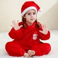 thumbnail image 4 of HNMKIU Children Christmas Jumpsuit Boys Girls Long Sleeve Cartoon Prints Romper Jumpsuit Clothes Christmas Outfit Red - 3-6 Months, 4 of 8