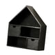 thumbnail image 4 of Elegante vitrina rústica de madera, exhibición de colección decorativa para figuras, Negro, 4 of 7