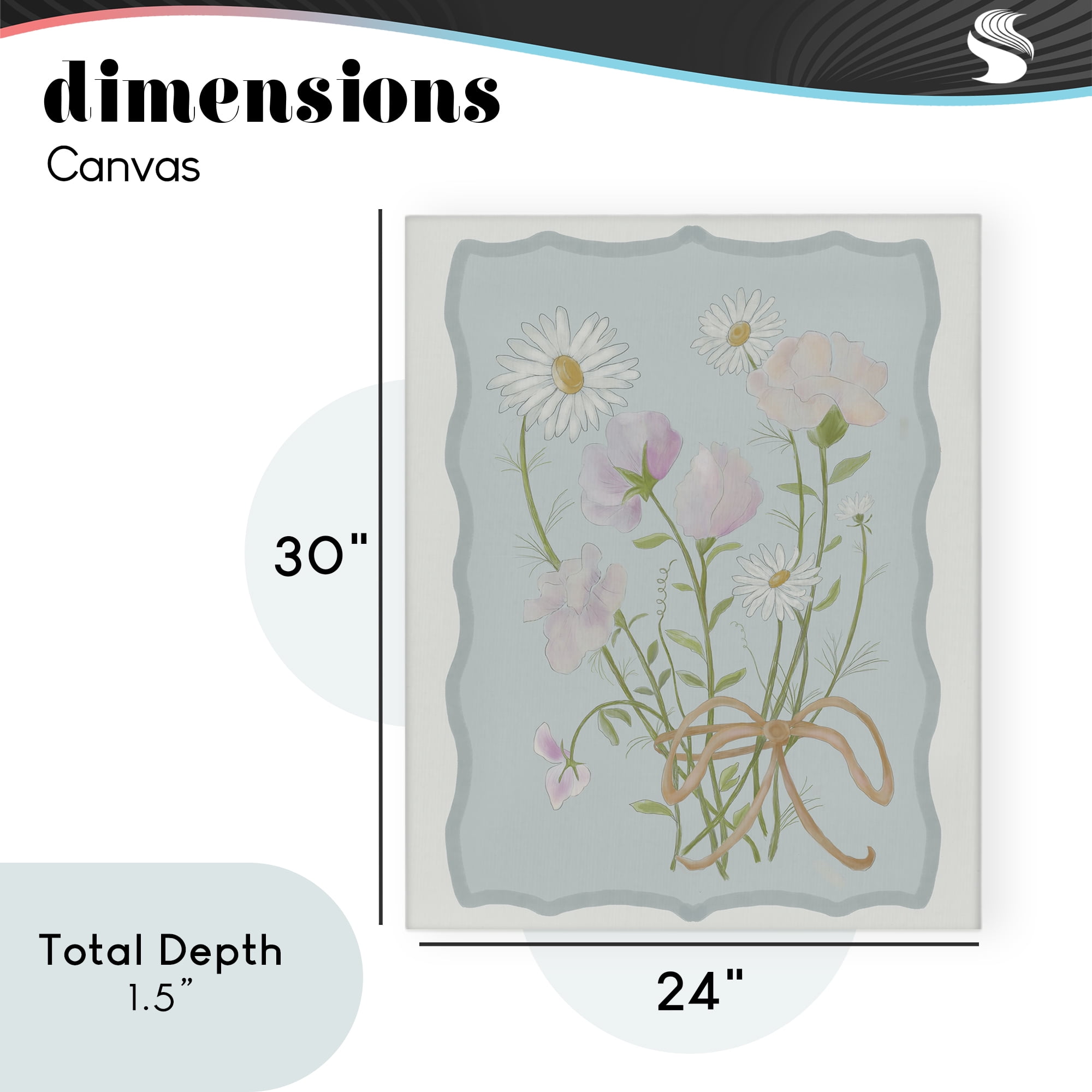 Spring Cottage Clippings Canvas Wall Art, design by Leslie Hermosa
