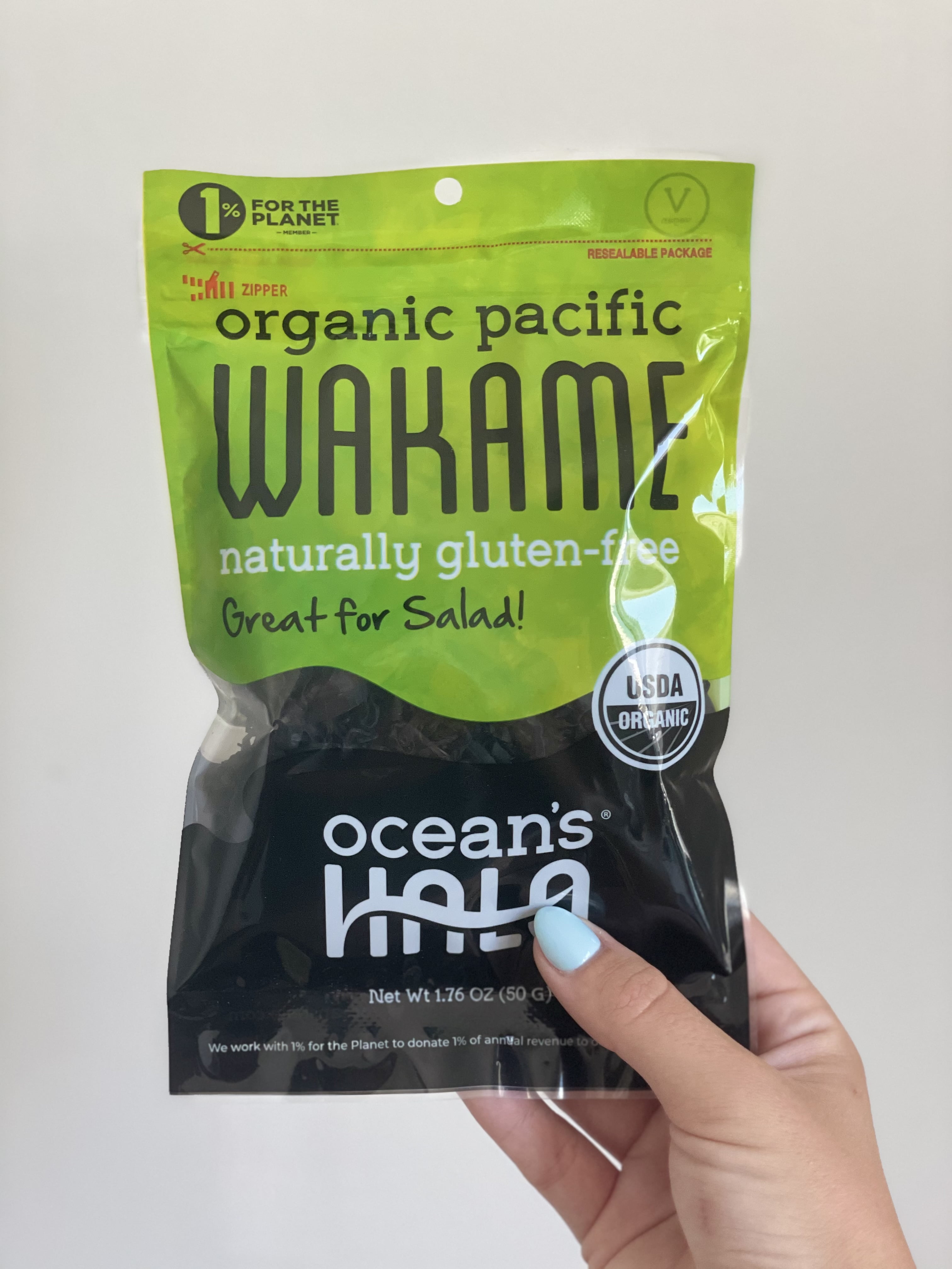 Ocean's Halo Organic Pacific Wakame Seaweed, Great for Seaweed Salad, Shelf-Stable Dried, 1.76 oz