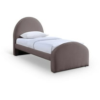Meridian Furniture Andaz Purple Chenille Fabric Upholstered Twin Bed