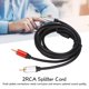 thumbnail image 3 of Cable adaptador estéreo sin pérdidas de 35 mm a 2RCA cable elástico sin pérdidas MP para altavoz Amonsee No, 3 of 5