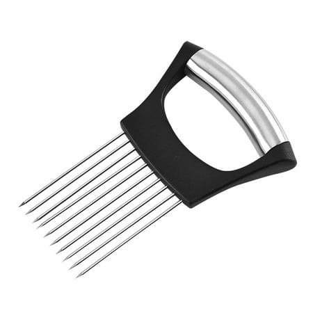 

Onion Slicer Stainless Steel Onion Needle Portable Vegetable Slicer Kitchen Accessory Type 1