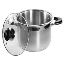 10 Qt Stock Pot 18/10 Stainless Steel Super Double Capsulated Bottom w/Glass Lid