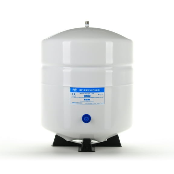 Hydronix RO-132-W14 Stainless Steel 4.5 Gallon Reverse Osmosis Storage Water Tank - White, 1/4" Port