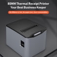 thumbnail image 3 of Thermal Printer, 80mm Width Shipping Label Printer High Speed ESC POS Compatible  for Logistics EU Plug,UK Plug,US Plug,AU Plug, 3 of 7