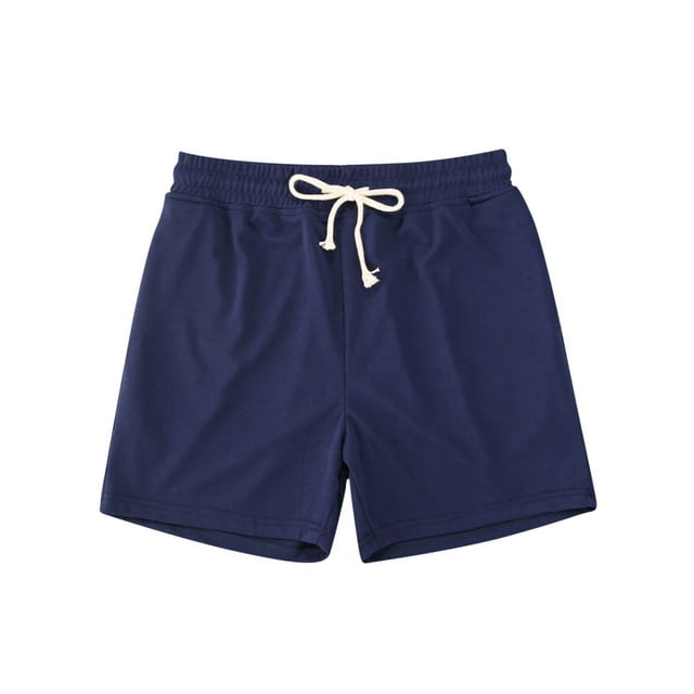TheFound Men Jogger Sweat Shorts Gym Running Shorts Solid Color Athletic Pants