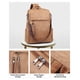 thumbnail image 4 of Mochila para portátil FADEON Leather para mujer 15.6 pulgadas, marrón camel, 4 of 9