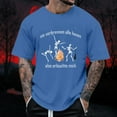 thumbnail image 2 of Male Print Halloween Theme Casual Crewneck Fire Graphic Plus Size Shirt Printed Solid Color Short Sleeve Top, 2 of 6