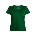 thumbnail image 5 of Time and Tru Women's Slub V Neck Tee with Short Sleeves, Sizes XS-XXXL, 5 of 5