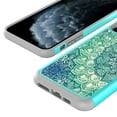 thumbnail image 3 of iPhone 11 Case, KAESAR Hybrid Dual Layer Graphic PU Leather Colorful TPU Fashion Protective Cover Armor Case for iPhone 11 (Green Mandala), 3 of 4