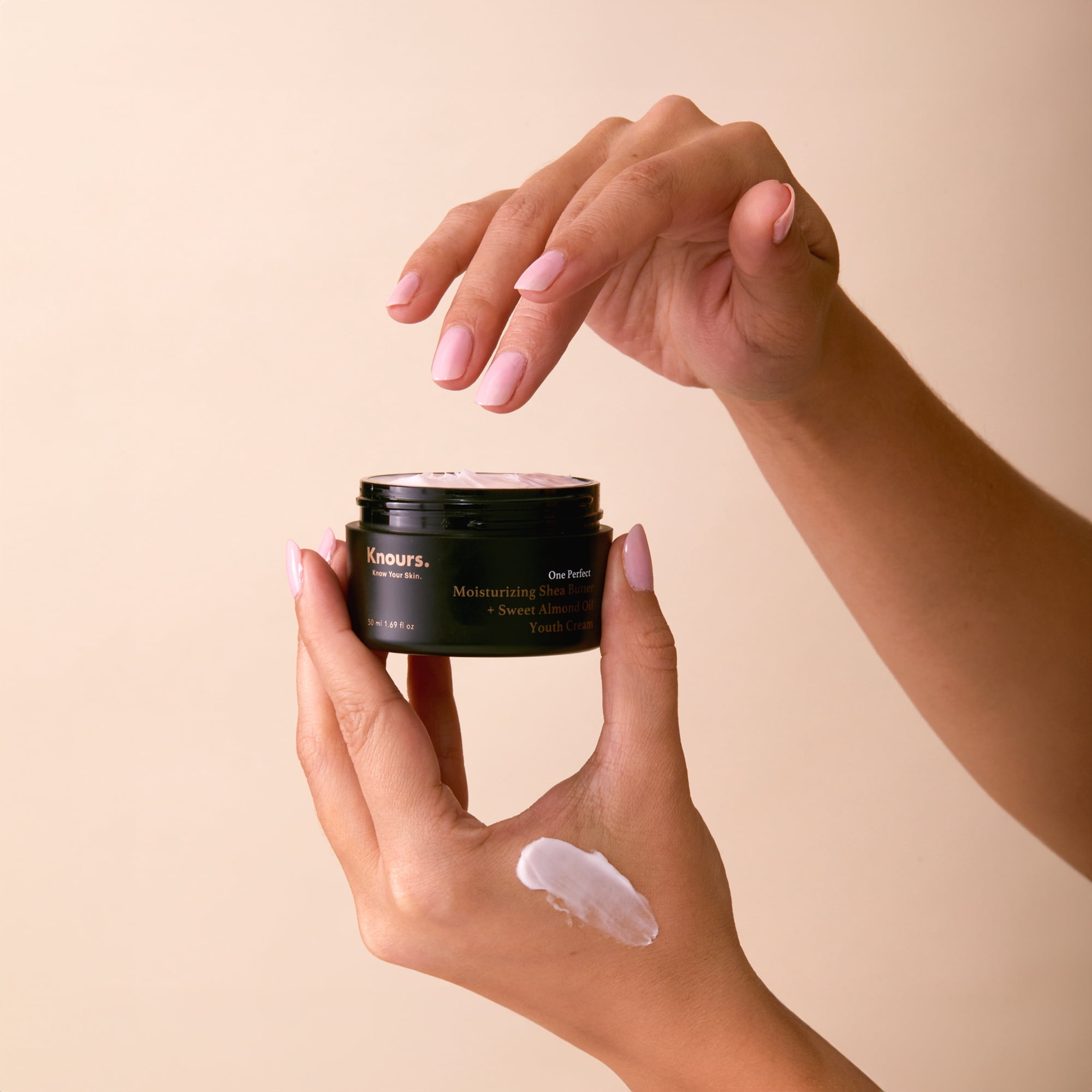 Knours. Moisturizing Shea Butter + Sweet Almond Oil Youth Cream 50ml, Korean Skincare Clean Beauty