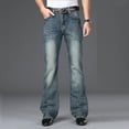 thumbnail image 1 of Pantalones vaqueros acampanados de primavera para hombre, pantalones vaqueros de corte acampanado, cómodos y ligeramente, 1 of 4
