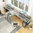 thumbnail image 2 of L Shaped Gaming Computer Desk, 54 Inch Home Office Desk with Power Outlet & LED Strip, Reversible Modern Simple Study Table, Corner Desk with Storage Bag, 2 of 9