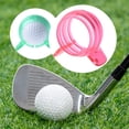 thumbnail image 2 of Eigraketly Marcador de línea recta de pelota de Golf ABS, plantilla de ayuda de posicionamiento, accesorios de herramienta de alineación para Golf Rojo, 2 of 6