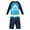 Sky Blue Shark, variant on YONGHS Kids Boys Two Pieces Bathing Suit Quick Dry Rash Guard Swim Shirt with Boxer Shorts Set Blue 5-6