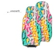 thumbnail image 4 of LAKIMCT Rainbow Leopard Pattern Car Seat Covers Vehicle Front Seat Covers Universal Fit Seat Protector, 4 of 9