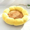 thumbnail image 2 of Arcticice 14in Flower Cat Beds for Indoor Cats Small Dog Bed, Washable Soft Plush Calming Pet Bed for Kittens Puppy, Yellow, 2 of 6