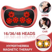 25W 12V Electronic Heat Massage therapy Pillow Cushion Shiatsu 16 Heads Deep Kneading Massager Relax Neck Shoulder Pain Back