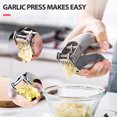 Stainless Steel Garlic Press Professional DoubleLever Design for