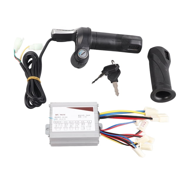 Controlador de velocidad del Motor cepillado de 24V y 500W, empuñadura giratoria del acelerador con llave para bicicleta eléctrica, triciclo y motocicleta YUNYI BRAND Deportes