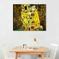 thumbnail image 2 of Nawypu Extra Large The Kiss by Gustav Klimt Famous Oil Paintings Reproductions Stretched and Framed Modern Giclee Canvas Prints Artwork Pictures on Canvas Wall Art Ready to Hang, 2 of 4