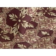thumbnail image 3 of Ambesonne Damask Quilted Coverlet 3 Pcs, Vintage Floral Design Swirls, King Size, Maroon Sand Brown, 3 of 4