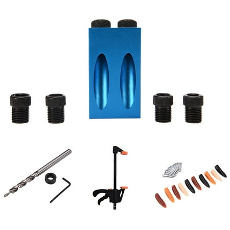 

15 Degrees Angle Drill Guide Set Woodworking Hole Puncher Locator Jig Drill Bit Kit 8pcs/set