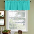 thumbnail image 3 of Turquoise Curtain Valances for Windows, Kitchen Valance Window Treatments Panel 2 Pack, Solid Color Farmhouse Turquoise Rod Pocket Short Curtains for Bathroom Bedroom 60 x 18 Inch, 3 of 8