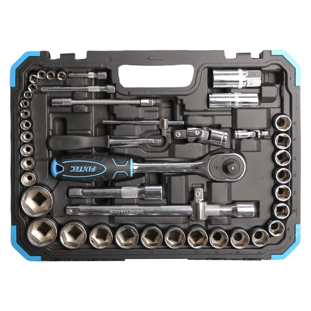 Fixtec 94-Piece Mechanics Tool Set with 1/2 and 1/4-Inch Drive