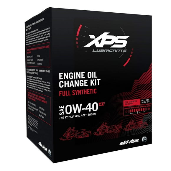 BRP XPS SKI-DOO 4T 0W-40 Synthetic Oil Change Kit for Rotax 600 ACE engine, 779253