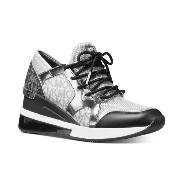 Red football magnification Michael Kors MK Women's Liv Trainer Extreme Mesh Sneakers Shoes Silver  Multi (6.5) - Walmart.com