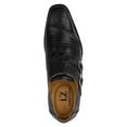 thumbnail image 4 of LIBERTYZENO Mens Dress Shoes Croco Print Genuine Leather Adult Monkstrap Dress Shoes Grace Black 11, 4 of 7