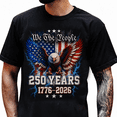 thumbnail image 2 of 250th Anniversary Mens Patriotic T Shirts USA Flag Retro 1776-2026 Graphic Tee for Men Vintage Independence Day Crewneck Tshirt 8, 2 of 6
