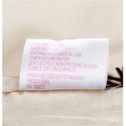 Violet Linen Silky Bloom Daisy Flower Pattern, Faux Silk Polyester Fabric, With Tassles, Beige , 13 Inch x 70 Inch, Rectangular, Decorative Table Runner