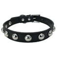 thumbnail image 2 of Flmtop Chien de Compagnie Collier Faux Cuir Réglable Boucle de Sécurité Doux Chaton Sangle de Cou Noir, 2 of 9